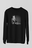 Frank Turner Baskılı Unisex Siyah Sweatshirt