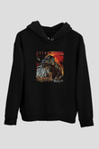 Frank Zappa Baskılı Unisex Siyah Hoodie