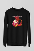 Frank Zappa Baskılı Unisex Siyah Sweatshirt