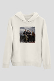 Franz Ferdinand Baskılı Unisex Beyaz Hoodie