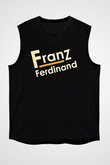 Franz Ferdinand Baskılı Unisex Siyah Kolsuz Tişört