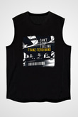 Franz Ferdinand Baskılı Unisex Siyah Kolsuz Tişört