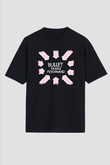 Franz Ferdinand Baskılı Unisex Siyah Oversize Tişört