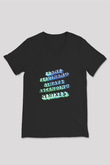 Franz Ferdinand Baskılı Unisex Siyah V Yaka Tişört