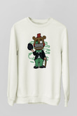 Freddy Gentlemen Baskılı Unisex Beyaz Sweatshirt