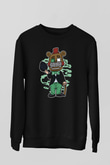 Freddy Gentlemen Baskılı Unisex Siyah Sweatshirt