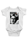 Frida Kahlo Baskılı Beyaz Unisex Bebek Body - Zıbın