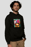 Frida Kahlo Baskılı Unisex Siyah Hoodie