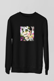 Frida Kahlo Baskılı Unisex Siyah Sweatshirt