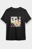 Frida Kahlo Baskılı Unisex Siyah Tişört