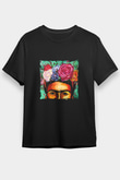 Frida Kahlo Baskılı Unisex Siyah Tişört