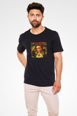 Frida Kahlo Baskılı Unisex Siyah Tişört