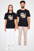 Frida Kahlo Baskılı Unisex Siyah Tişört
