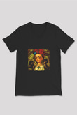 Frida Kahlo Baskılı Unisex Siyah V Yaka Tişört