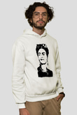 Frida Kahlo Beyaz Unisex Kapüşonlu Sweatshirt
