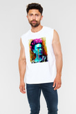 Frida Kahlo Beyaz Unisex Kolsuz Tişört