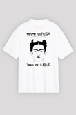Frida Kahlo Beyaz Unisex Oversize Tişört T-Shirt