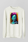 Frida Kahlo Beyaz Unisex Sweatshirt