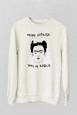 Frida Kahlo Beyaz Unisex Sweatshirt