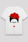 Frida Kahlo Beyaz Unisex Tişört T-Shirt - TişörtFabrikası
