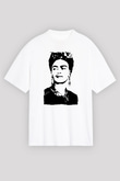 Frida Kahlo Beyaz Unisex Tişört T-Shirt - TişörtFabrikası