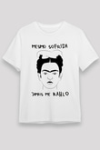 Frida Kahlo Beyaz Unisex Tişört T-Shirt - TişörtFabrikası