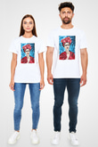 Frida Kahlo Beyaz Unisex Tişört T-Shirt - TişörtFabrikası