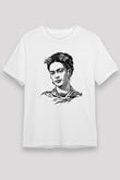 Frida Kahlo Beyaz Unisex Tişört T-Shirt - TişörtFabrikası