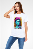 Frida Kahlo Beyaz Unisex Tişört T-Shirt - TişörtFabrikası