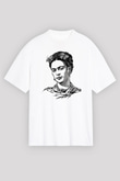 Frida Kahlo Beyaz Unisex Tişört T-Shirt - TişörtFabrikası