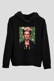 Frida Kahlo Siyah Unisex Hoodie