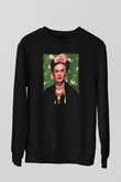 Frida Kahlo Siyah Unisex Sweatshirt