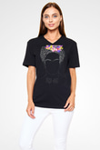 Frida Kahlo Siyah Unisex V Yaka Tişört T-Shirt