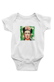 Frida Kahlo Unisex Baskılı Beyaz Bebek Body - Zıbın