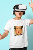 Frida Kahlo Unisex Baskılı Beyaz Çocuk Tişört