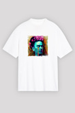 Frida Kahlo Unisex Baskılı Beyaz Tişört