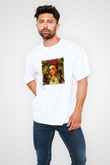 Frida Kahlo Unisex Baskılı Beyaz Tişört