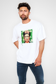 Frida Kahlo Unisex Baskılı Beyaz Tişört