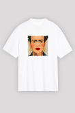 Frida Kahlo Unisex Baskılı Beyaz Tişört
