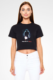 Friday the 13th 13.Cuma Siyah Crop Top Tişört