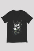 Friday the 13th 13.Cuma Siyah Unisex V Yaka Tişört
