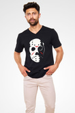 Friday the 13th 13.Cuma Siyah Unisex V Yaka Tişört