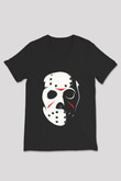 Friday the 13th 13.Cuma Siyah Unisex V Yaka Tişört