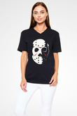 Friday the 13th 13.Cuma Siyah Unisex V Yaka Tişört