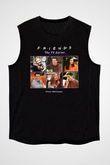 Friends Siyah Unisex Kolsuz Tişört