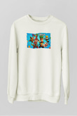 Fruit Ninja Beyaz Unisex Sweatshirt