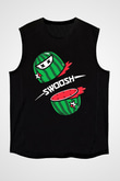Fruit Ninja Siyah Unisex Kolsuz Tişört