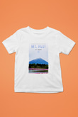 Fuji Dağı Baskılı Beyaz Unisex Çocuk Tişört
