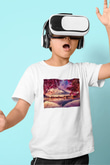 Fuji Dağı Beyaz Unisex Çocuk Tişört