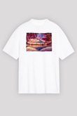 Fuji Dağı Beyaz Unisex Tişört T-Shirt - TişörtFabrikası